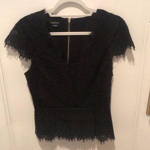 Dressy Bebe Lace Peplum Top